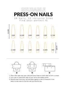 24pcs Long Coffin Shape Marble Texture Glitter 3d Press On Nails Set For Party, Dance, And Daily Wear Nail Supplies - Grey - View 4