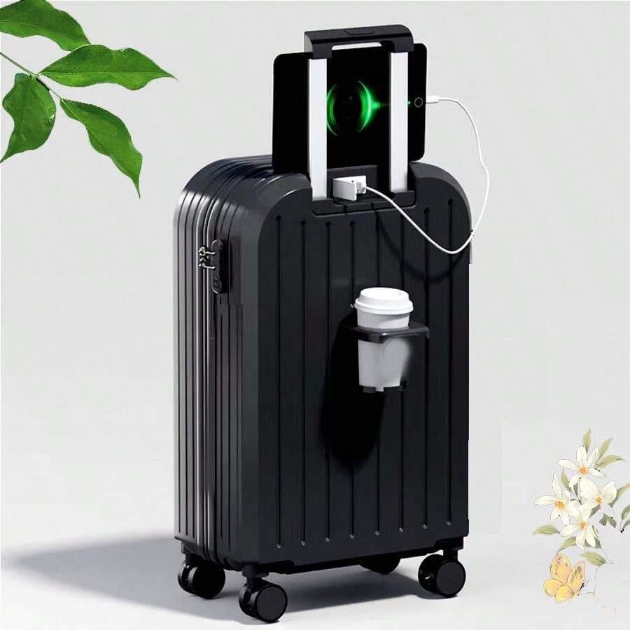 Multi functional luggage for women 2025 new luggage suitcase boarding 20 in travel password leather box thickened silent wheels main image 1