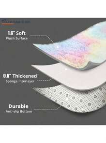 Alfombra Decorativa Sala De Estar Y Dormitorio 200 * 140 Cm - Blanco y Negro - Ver 9