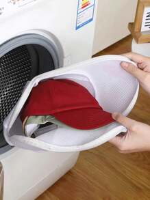 1 件防变形洗衣帽洗漱袋，洗衣机专用帽子护理袋保护器，棒球帽洗衣机专用帽子清洗袋，学校收纳袋，教师收纳袋，抽屉衣柜收纳袋，壁橱收纳袋，绗缝袋，床底收纳盒，隔层衣服收纳袋，家庭卧室收纳袋，储物箱，洗衣篮，洗衣袋，洗衣机洗衣袋，浴室宿舍旅行，用于脏衣服和干净衣服，胸罩 - 白色 - 查看 2