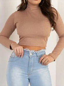 Women Tops - Camel - View 2