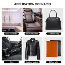 [1入組白色]自粘皮革修補貼 PVC合成皮革，適用於沙發、汽車座椅、皮夾、皮包裝修，防水、防刮擦、超級黏性和強黏性，柔軟舒適、超薄、無痕修復、皮革面料貼片 - 白色 - 查看 3