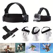 Kit de accesorios para GoPro Hero 13 12 11 10 9 Black 8 7 6 5 4 Yi 4K SJ4000 EKEN H9 AKASO DBPOWER, con correa, soporte de trípode para DJI OSMO ACTION 5 PRO/4/3, Insta360 X5 X4 X3 Go Pro 9 Cámara - Negro - Ver 3