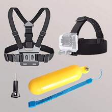 Kit de accesorios para GoPro Hero 13 12 11 10 9 Black 8 7 6 5 4 Yi 4K SJ4000 EKEN H9 AKASO DBPOWER, con correa, soporte de trípode para DJI OSMO ACTION 5 PRO/4/3, Insta360 X5 X4 X3 Go Pro 9 Cámara - Negro - Ver 1