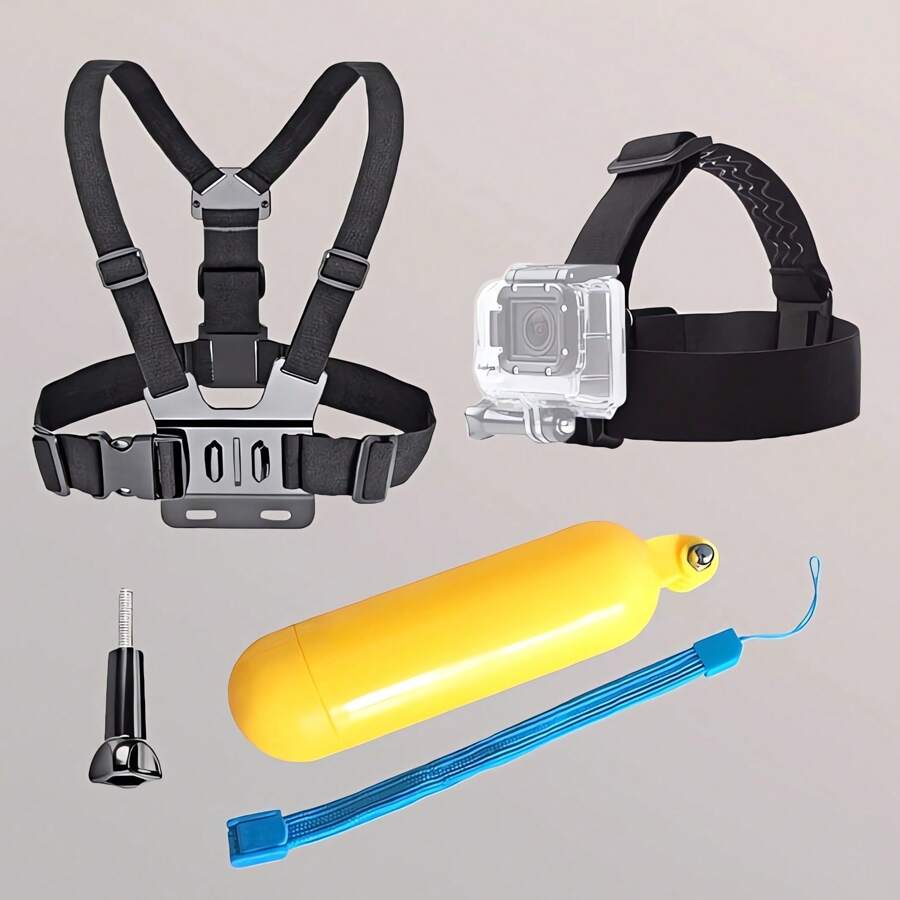 Kit de accesorios para GoPro Hero 13 12 11 10 9 Black 8 7 6 5 4 Yi 4K SJ4000 EKEN H9 AKASO DBPOWER, con correa, soporte de trípode para DJI OSMO ACTION 5 PRO/4/3, Insta360 X5 X4 X3 Go Pro 9 Cámara - Negro - Ver 1