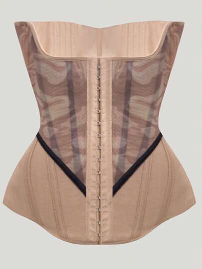 1pc Women's 25 Bone Waist Training Corset With 4-Layer High Compression For Slimming Waist And Tummy Control Belt, Sports