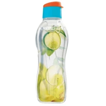 Botella Para Agua Eco Twist Capacidad 1L Tupperware - Azul naranja transparente - Ver 1