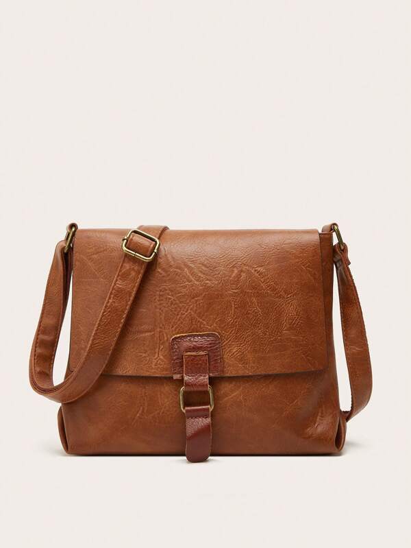zijinling New Stylish Classic Style Women's Bag, Simple Preppy Shoulder Bag Crossbody Bag For Casual Use