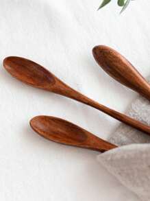 Reusable Wooden Stirring Spoon/Coffee Spoon, Long Handle Wooden Spoon Suitable For Milk And Honey, Easy To Clean Back To School