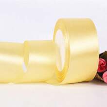 1 Roll 4cm Satin Ribbon, 22 Meters, Diy Handmade Rose Flower Material, Cake Box Packaging Ribbon, Flower Bouquet Wrapping, Gift Packaging Ribbon, - Width About 4cm - View 6