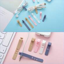 Silicone Cable Sorter Travel Reusable USB Cable Ties Cable Wrappers Wire Sorter Cable Storage Rack Pack - Multicolor - View 5