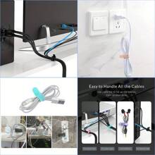 Silicone Cable Sorter Travel Reusable USB Cable Ties Cable Wrappers Wire Sorter Cable Storage Rack Pack - Multicolor - View 7