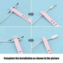 Silicone Cable Sorter Travel Reusable USB Cable Ties Cable Wrappers Wire Sorter Cable Storage Rack Pack - Multicolor - View 3