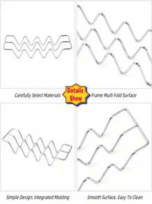 1 件不锈钢炸玉米饼架、玉米饼架、托盘、墨西哥卷饼架，可一次烘烤 4 个炸玉米饼，厨房小工具家用电器配件小工具工具圣诞节用品烹饪圣诞节 - 1個 - 查看 9