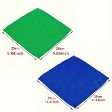 10 Piezas/paquete Toallas De Limpieza Azul Engrosada Para Coches - Azul - Ver 2