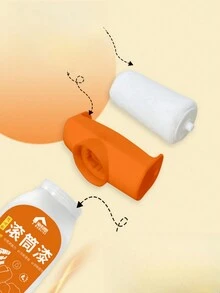Large Roller Water-Based Latex Paint For Household Wall Repair, White, Low Odor, Random Color With Free Tools - Orange - View 4