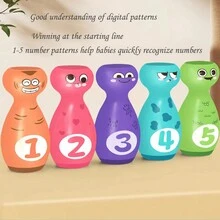 Children Bowling Toy Set, Indoor Large Size For Toddlers And Preschoolers, Parent-Child Sports Toy - Purple - View 5