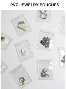 5pcs Mini Transparent Pvc Jewelry Storage Bag, Zipper Closure, Anti-Oxidation Earring Organizer, Jewelry Packaging Pouch Travel Essentials , Travel Organizer For Beach ,Summer Vacation Back To School School Supplies Holiday Camping Holiday Essentials Accessories Perfume For Women Perfume For Men Perfume Bottle - Clear - View 4