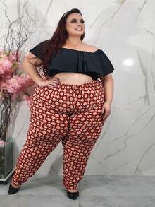 Women's Fashion Pants Large Woman Cold Knit Lightweight Fabric - Nhiều màu - Xem 8