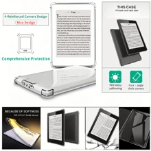 1 pièce Coque de protection transparente Apple, anti-chute, couverture complète, coque en silicone souple, convient pour Kindle