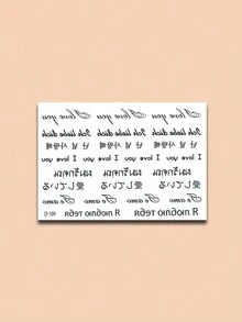 I Love You Temporary Tattoos In Various Languages - Waterproof, Realistic, Lasting 2-5 Days - Very Suitable For Dates, Makeup, And More - Multicolor - View 3