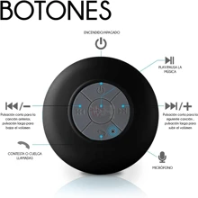 Bocina bluetooth para baño - Negro - Ver 2