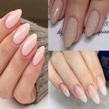 Kit 100 Unhas Postiças Realista Tips Tradicional Manicure - Laranja Queimado - Visão 6