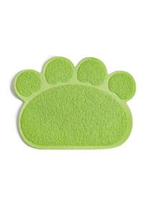1 Pièce Tapis De Litière Pour Animal De Compagnie En Pvc Antidérapant En Forme D'empreinte De Pied, Double Usage Comme Tapis De Litière Pour Chat Et Tapis De Table