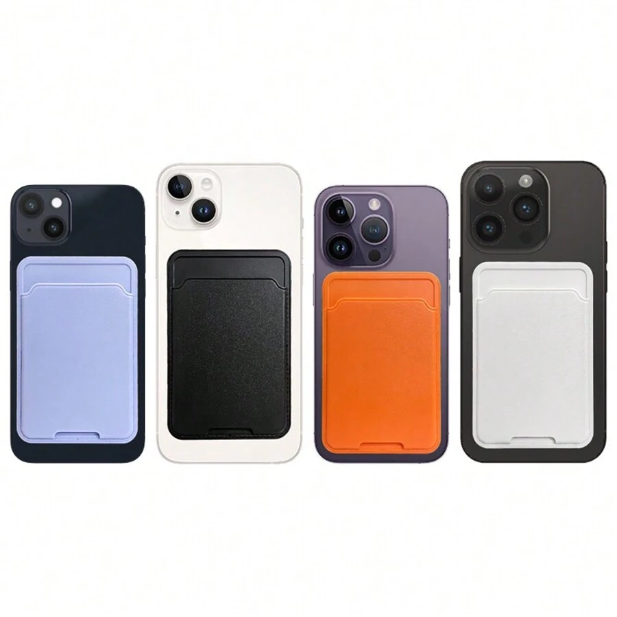 Universal Adhesive Phone Back Card Holder, Compatible With Most Smartphones And Protective Cases - Pink - View 1