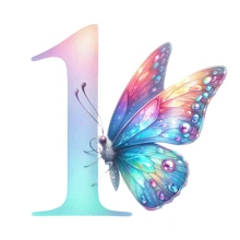 Capa De Almofada Decorativa 45X45  Estampa Digital Letras A-Z Numeros 1-9 BORBORLETA