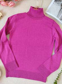 Women Sweaters - Rose Red - View 2