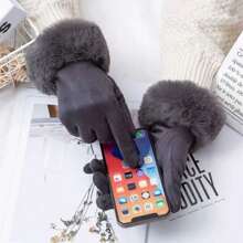 Women Full Finger Gloves - 灰色 - 查看 1