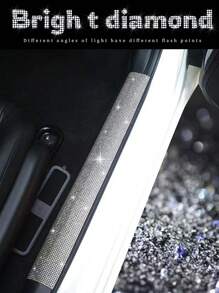 閃亮1入車門門檻防刮條保護貼,適用於汽車門/單一門 - 銀色 - 查看 4