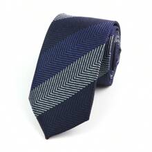 1 pieza Corbata delgada formal de negocios para hombres a cuadros y rayas de 6 cm, adecuada para el trabajo, uso diario, bodas y fiestas