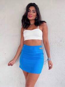 Women Skirts - Màu xanh lam - Xem 1