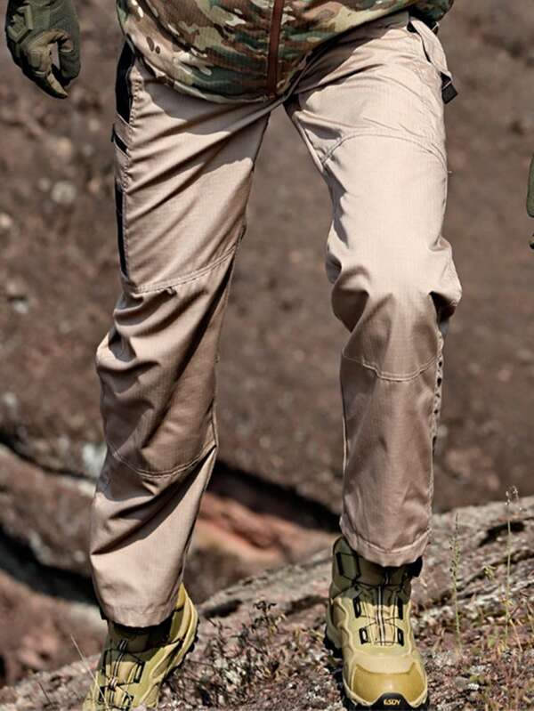 Alpha Camp Pantaloni Sportivi Uomo Multitasca Patchwork Traspirante Resistente All'usura Con Sblocco Di Colore Per Attività Outdoor