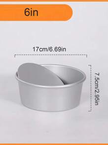 1入組鋁製心形蛋糕盤 DIY 不粘烤盤帶可拆卸底部蛋糕甜點烘焙模具適合生日週年紀念派對 - 銀色 - 查看 12