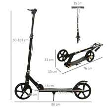 HOMCOM Kids Scooters & Equipment - Black - View 3