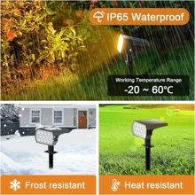 JOESTAR Solar Color Changing Lights Outdoor, Multi-Color RGB Solar Landscape Spotlight, IP65 Waterproof Solar Powered Garden Lights, Solar Spot Lights For Pathway Tree Garden - Black - View 4