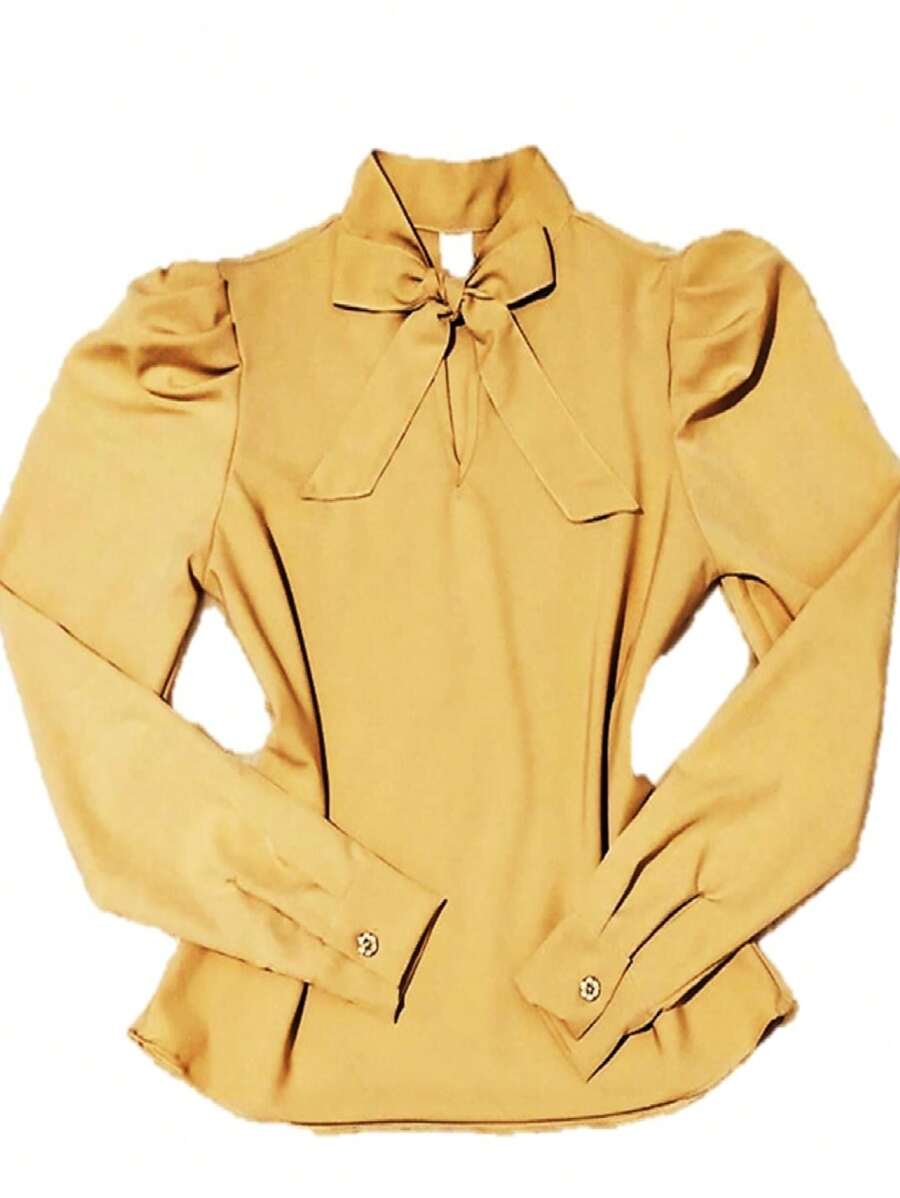 Women Blouses - 米色 - 查看 1