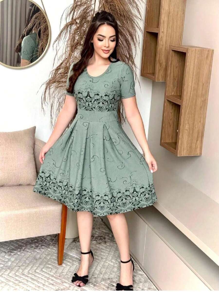 Women Dresses - màu xanh lá - Xem 1