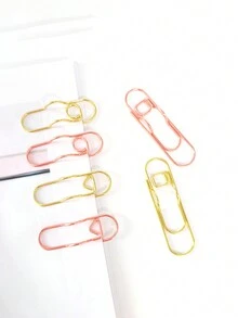 6入組多色多功能愛心金屬筆夾紙夾,批發手帳配件筆扣曲針固定座筆夾掛零,多功能金屬筆夾紙夾,日記配件筆扣曲針寫作固定座筆夾掛零 - 彩色 - 查看 6