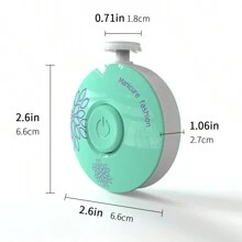 1pc AAA Battery Powered Baby Nail Clipper, Newborn Nail Trimmer Set With 6 Grinding Heads, Ergonomic Handheld Electric Manicure Kit, MQ-800, Suitable For Infants, Children And Adults - Daisy White - View 3