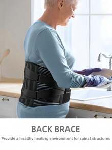 Đai hỗ trợ bụng thoáng khí Đai lưng nén cố định eo Đai tập luyện hỗ trợ cực tốt có thể điều chỉnh cho nam và nữ Dễ dàng đeo Phụ kiện tập gym - màu đen - Xem 10