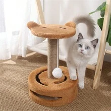 1 Miếng Hình động vật Hai lớp Nhảy Tấm bảng Scratching Đối với Mèo , Với chuông Và Treo Trái bóng Đối với Chơi - Nhiều màu - Xem 1