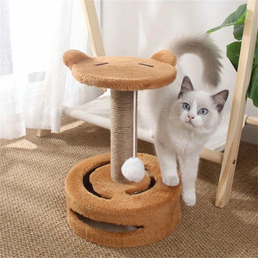 1 Miếng Hình động vật Hai lớp Nhảy Tấm bảng Scratching Đối với Mèo , Với chuông Và Treo Trái bóng Đối với Chơi - Nhiều màu - Xem 1