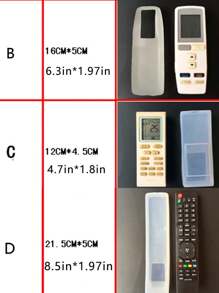 1个硅胶保护套，透明遥控器保护套，适用于电视空调遥控器，防尘保护套，可用于学校、办公室、家庭、旅行、包袋、收纳、厨房装饰、家居用品、母亲节礼物、卧室装饰、花园、夏季、海滩、旅行必备、房间装饰、软萌、毕业季 - 無色 - 查看 6