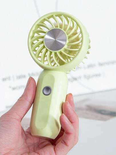 MEET SUN 1pc Candy Portable Fan + Rechargeable Battery (300mAh Lithium-Ion) + Handheld Design + 3 Wind Speed Settings