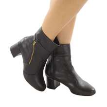 Women Mid-Calf Boots - 黑色 - 查看 3