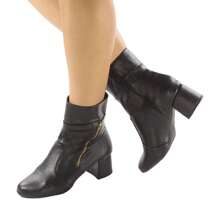 Women Mid-Calf Boots - 黑色 - 查看 4